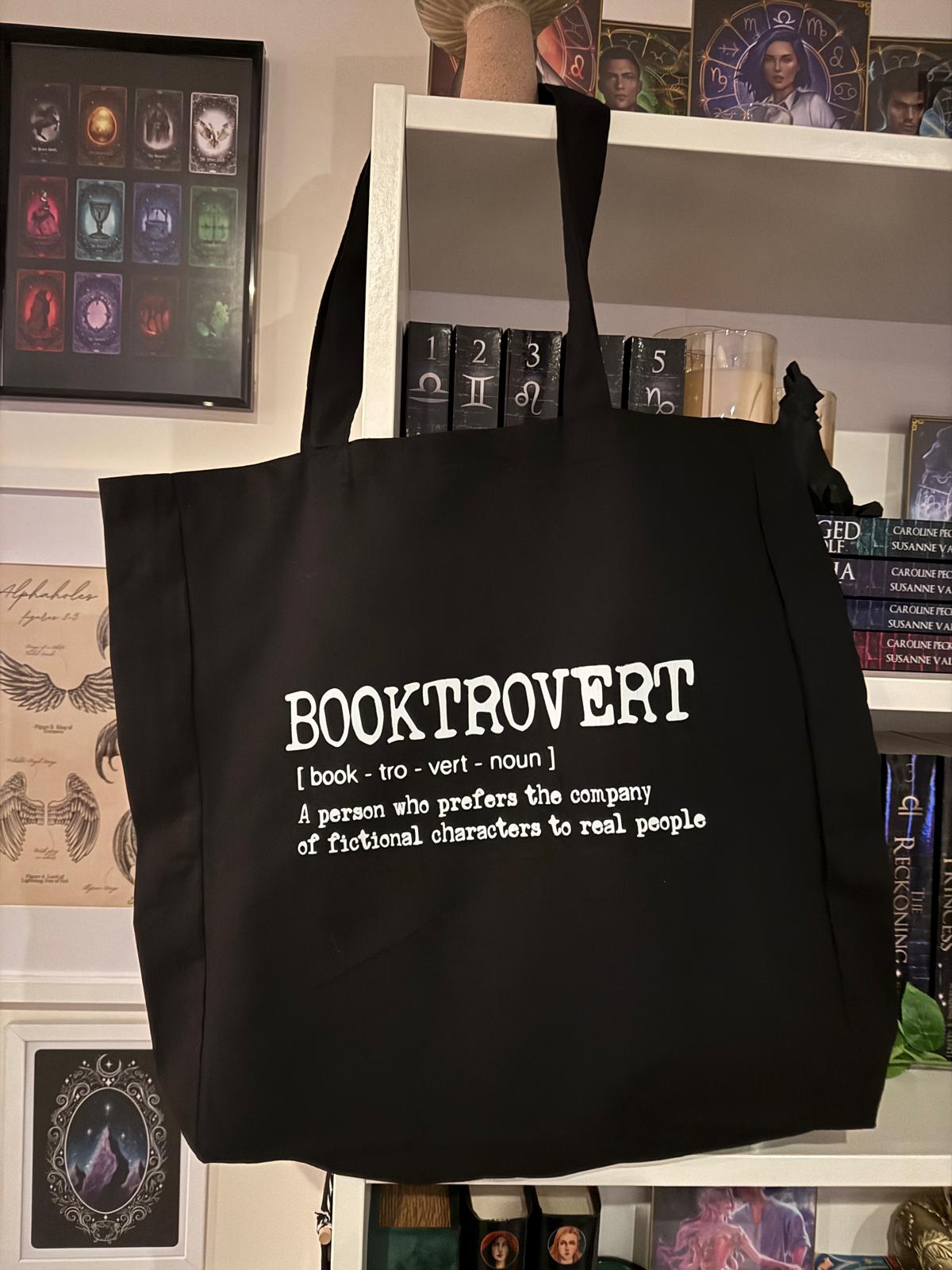 Black Bookish Tote Bag - Double Sided